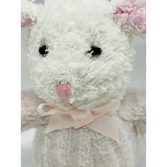 Russ Sugar Bunnies Pink Plush Rabbit Bunny Terry Cloth Easter 8 inch Squeaker - Picture 2 of 6